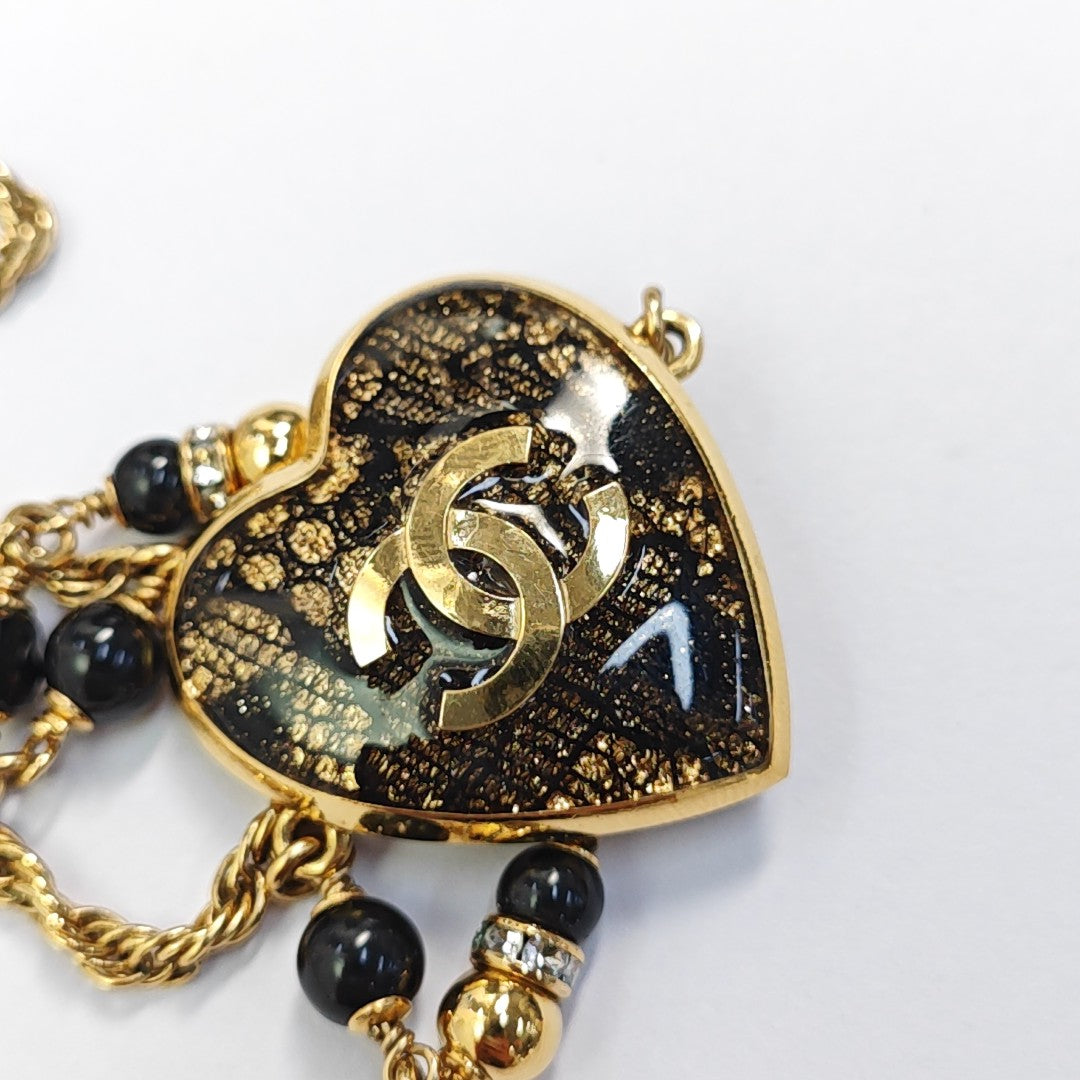 Authenticated pre-owned  Gold-tone Metal Synthetic Crystal Gold Necklace - Necklace at Looply