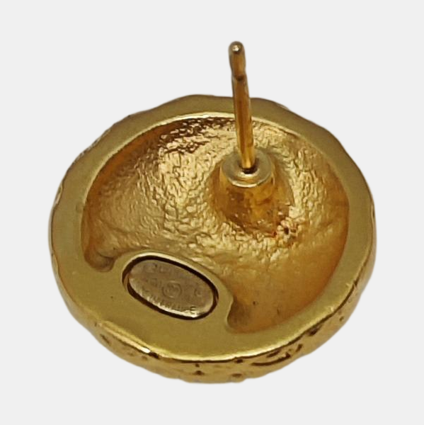 Authenticated pre-owned  Gold-tone Metal Synthetic Crystal Gold Earring - Earrings at Looply