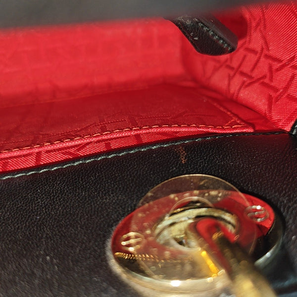 Lady Dior Small Cannage Lambskin Black