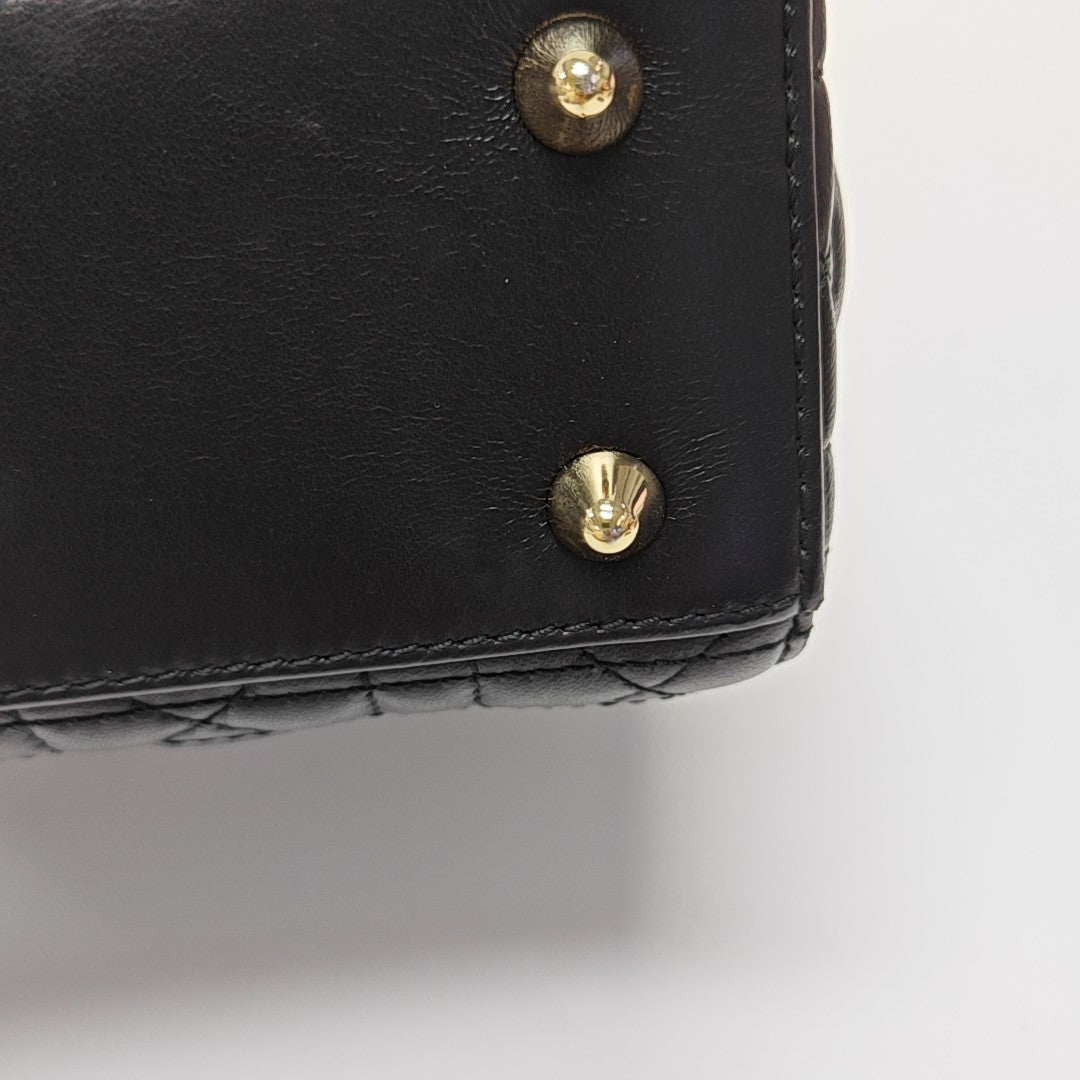Lady Dior Small Cannage Lambskin Black
