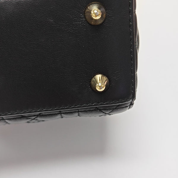 Lady Dior Small Cannage Lambskin Black