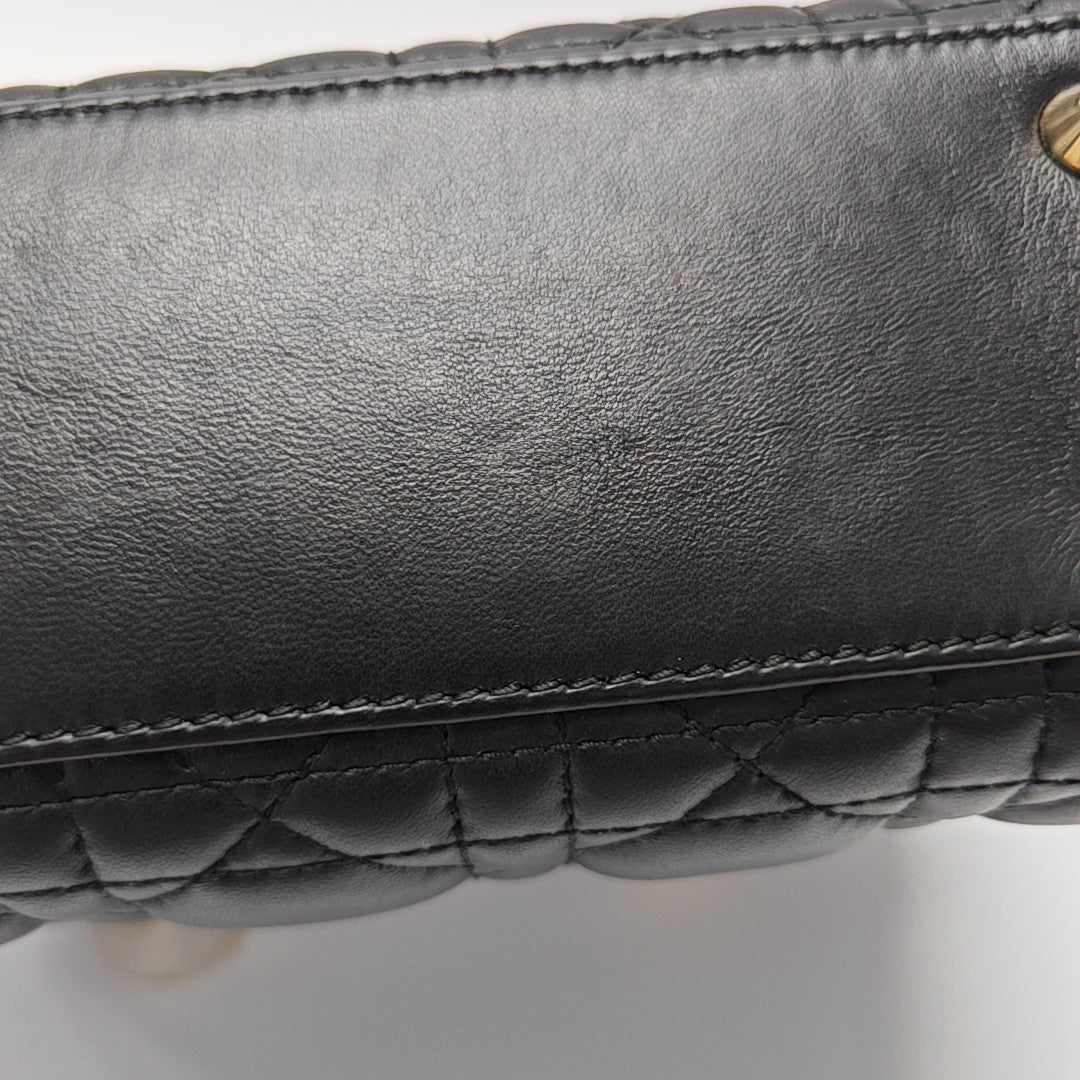 Lady Dior Small Cannage Lambskin Black