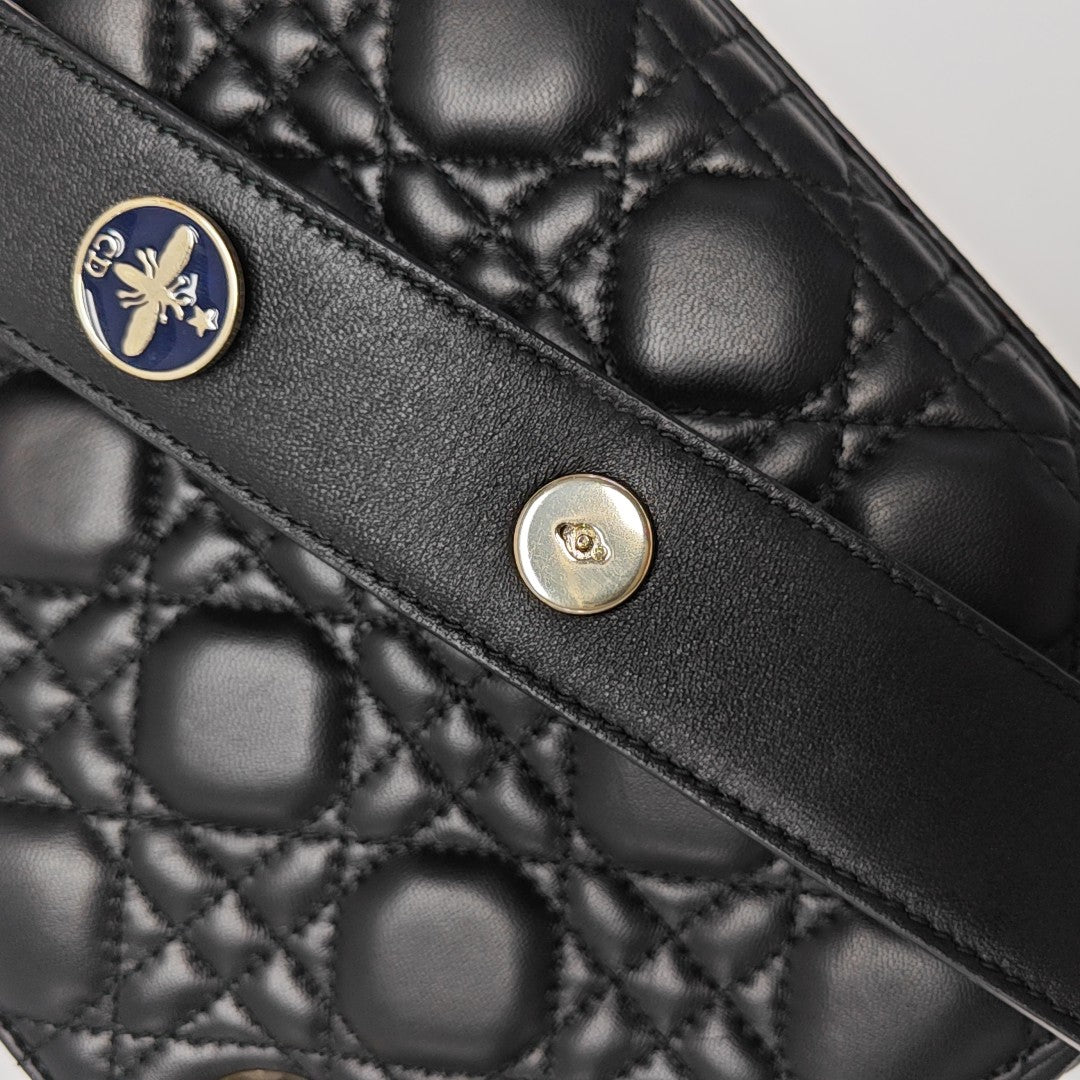 Lady Dior Small Cannage Lambskin Black