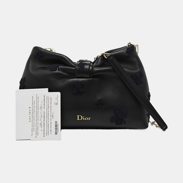 Dior Bow Small Lambskin Black