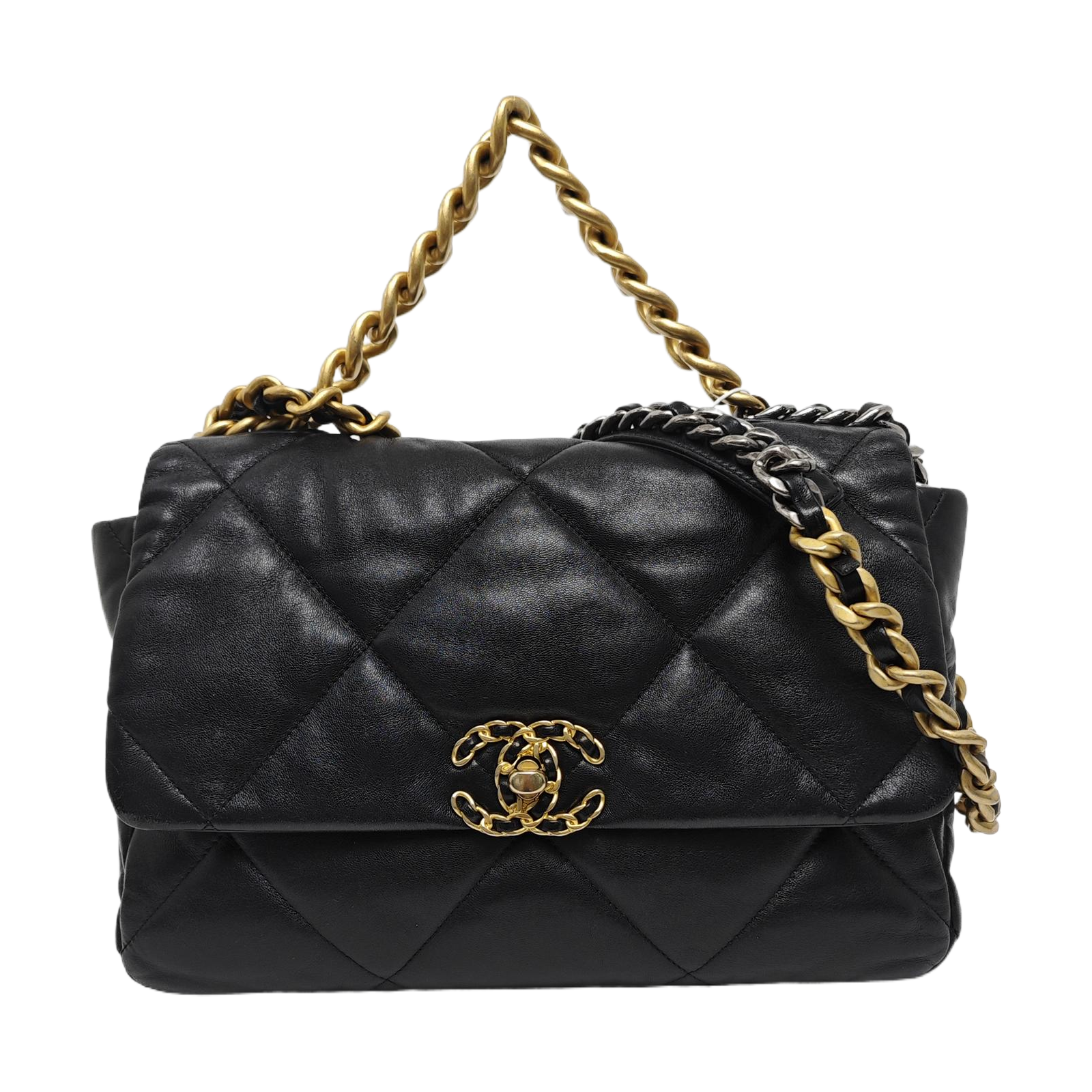 CHANEL 19 Small Quilted Lambskin Black