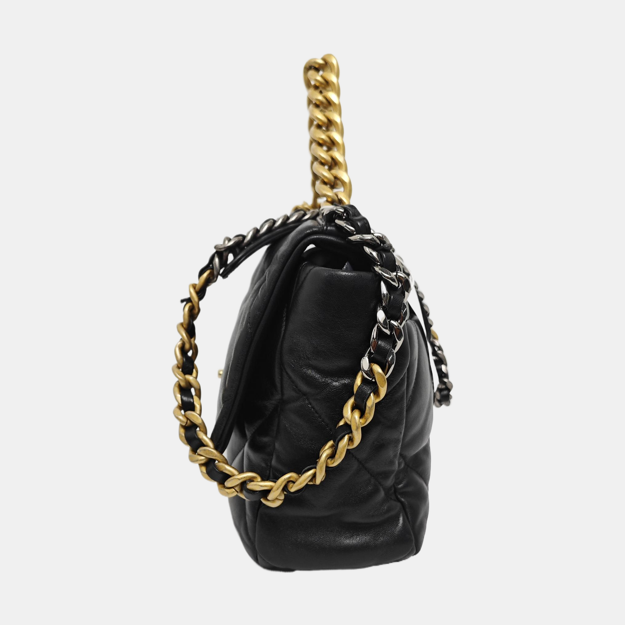 CHANEL 19 Small Quilted Lambskin Black