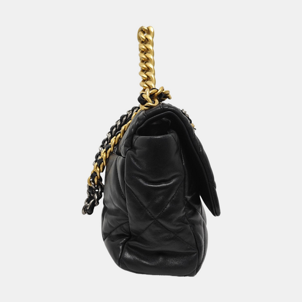 CHANEL 19 Small Quilted Lambskin Black