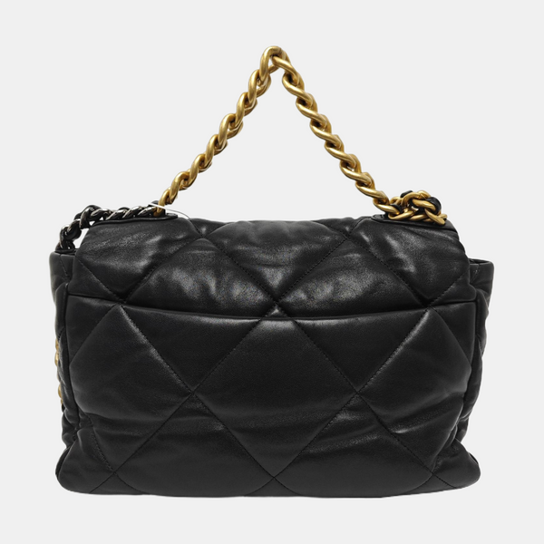 CHANEL 19 Small Quilted Lambskin Black