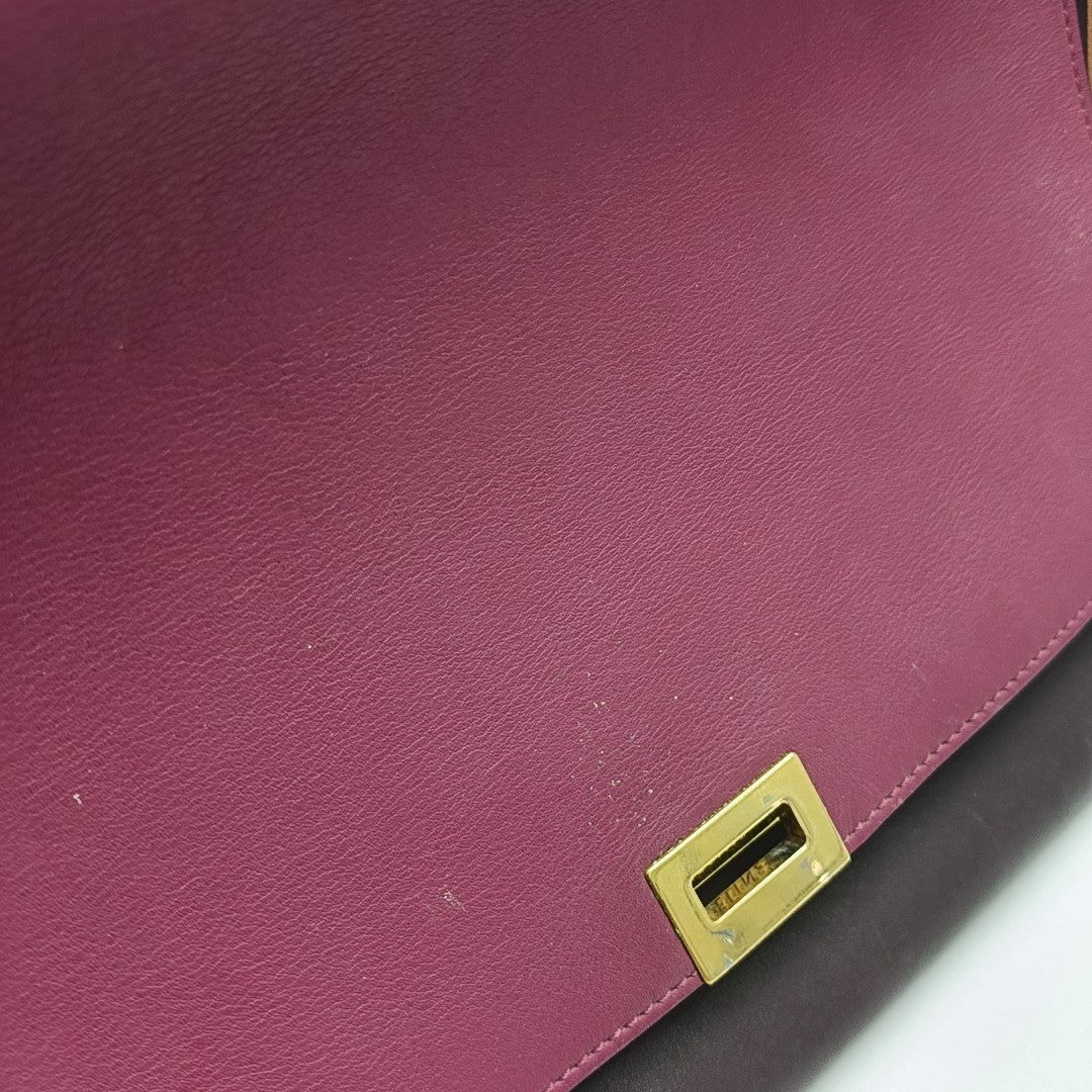 TRAPEZE Small Calfskin Red