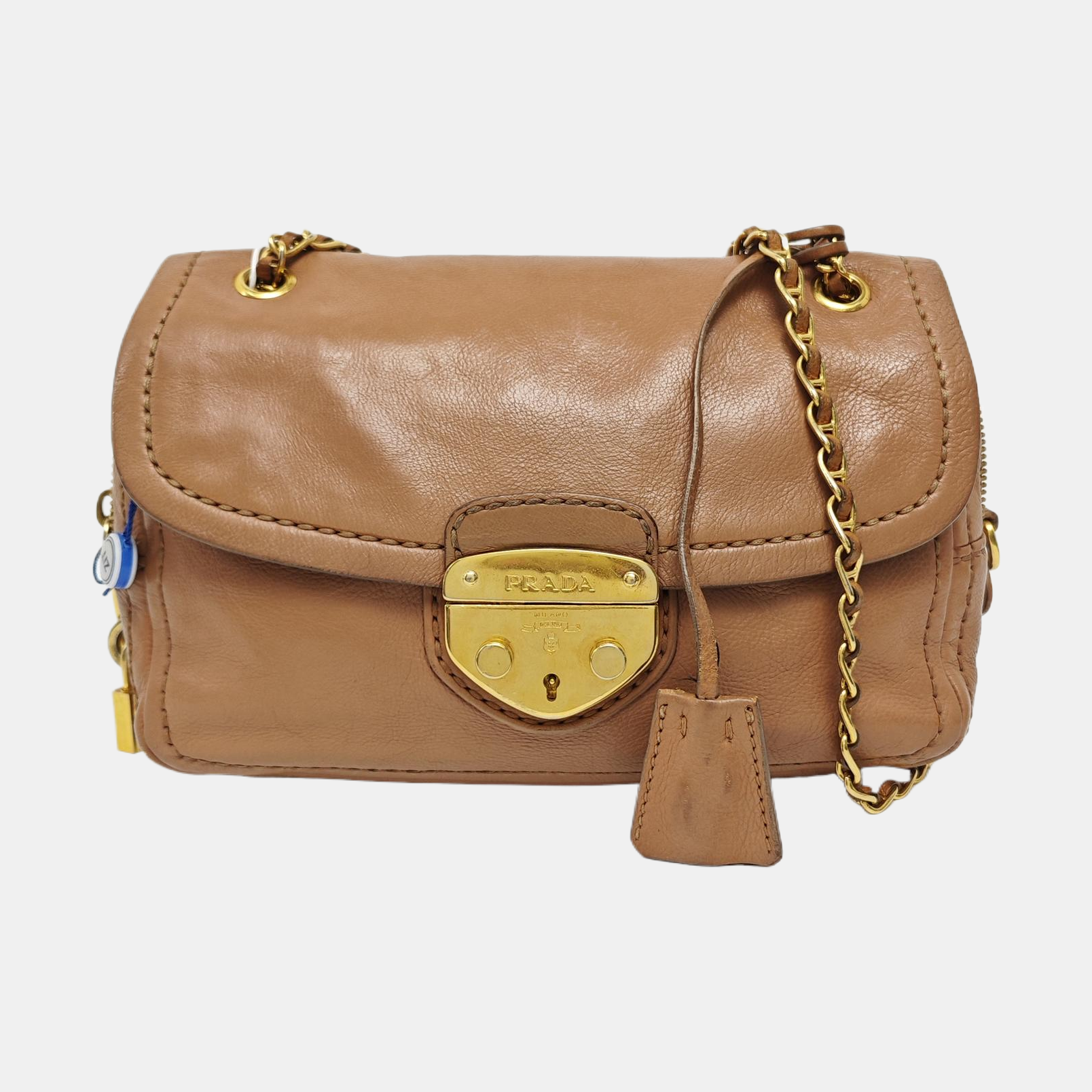 Calfskin Shoulder Bag Brown