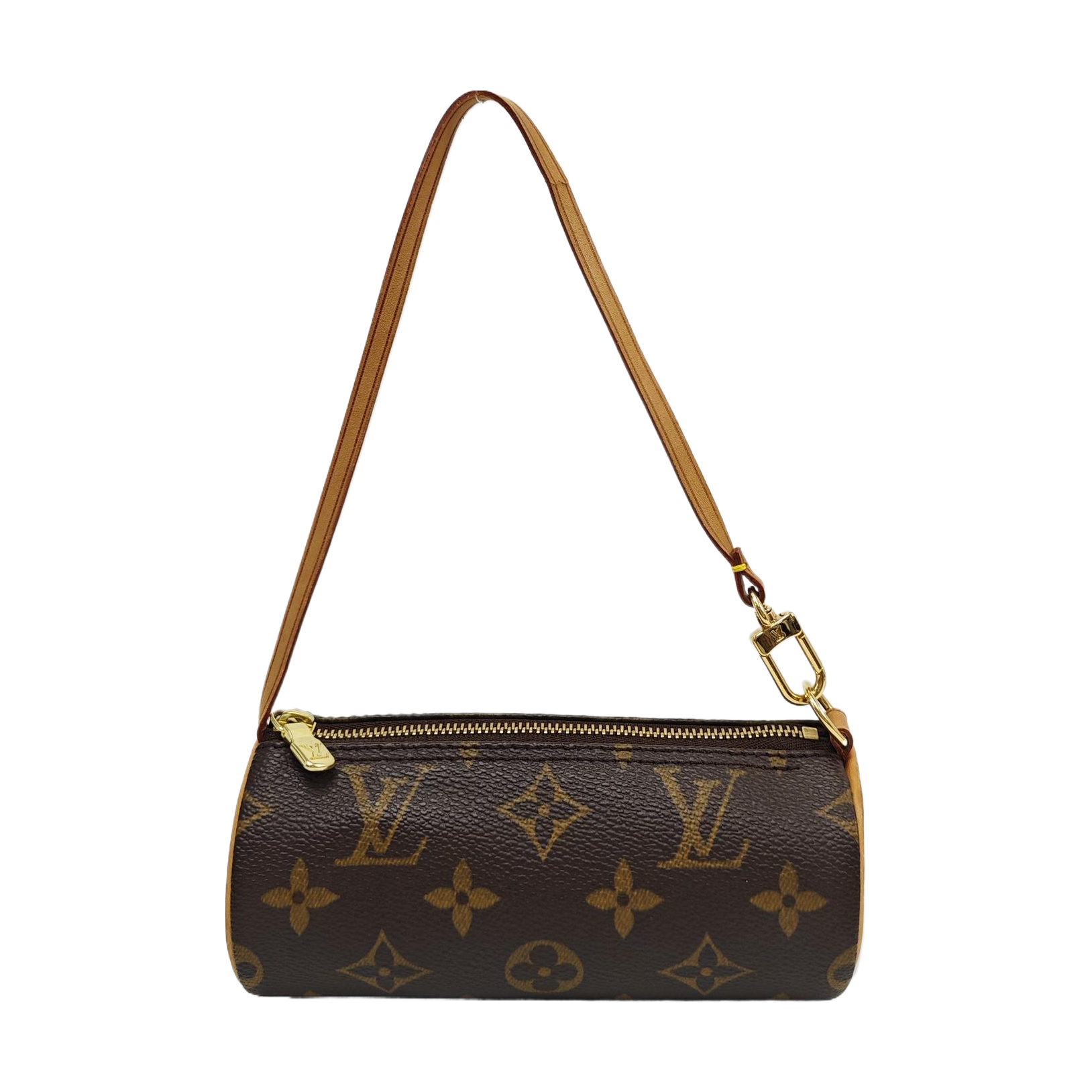 PAPILLON Mini Monogram Coated Canvas Brown
