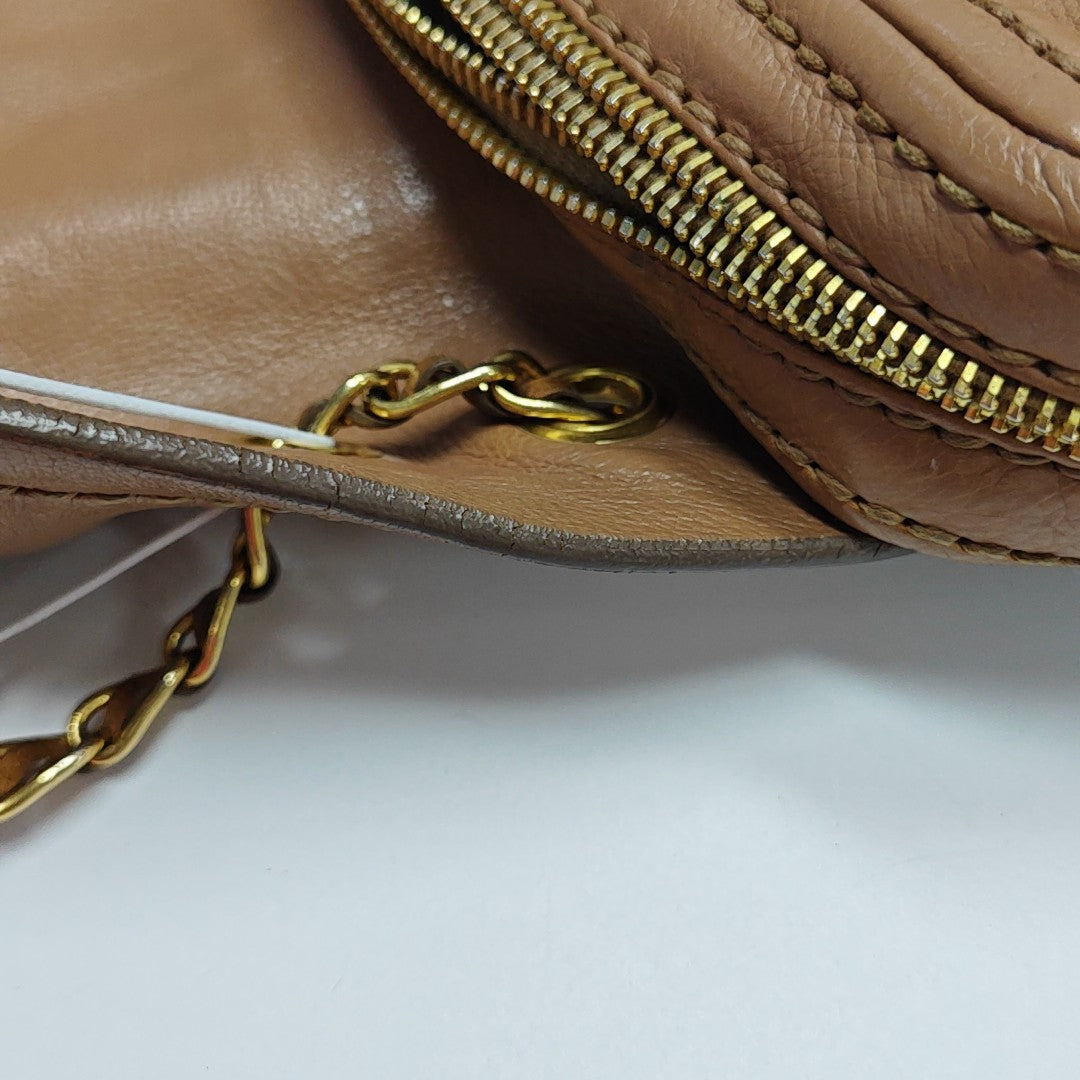 Calfskin Shoulder Bag Brown