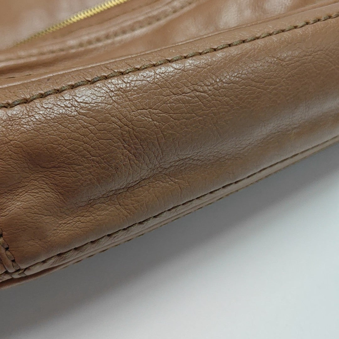 Calfskin Shoulder Bag Brown
