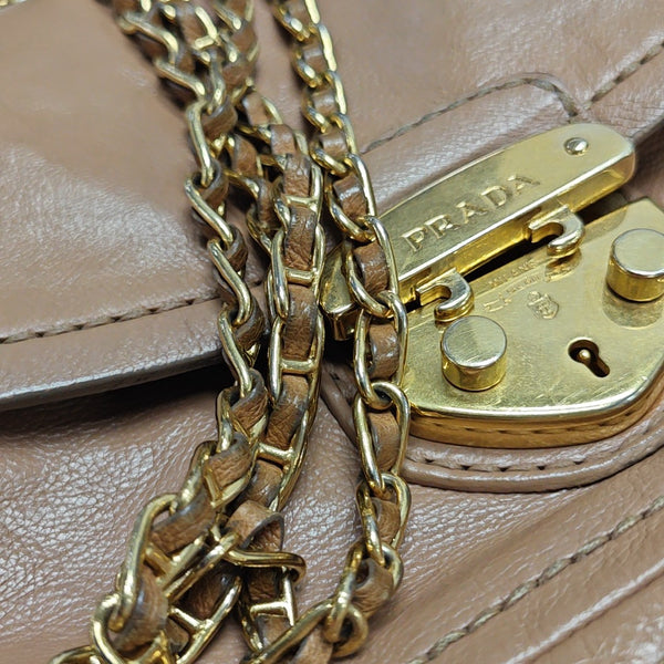 Calfskin Shoulder Bag Brown