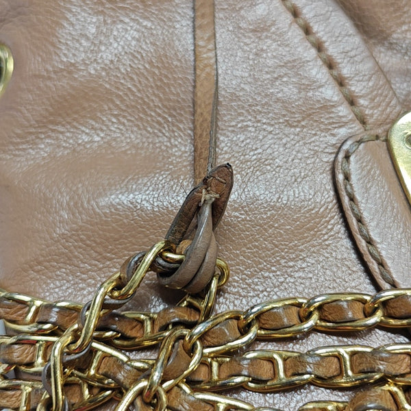 Calfskin Shoulder Bag Brown
