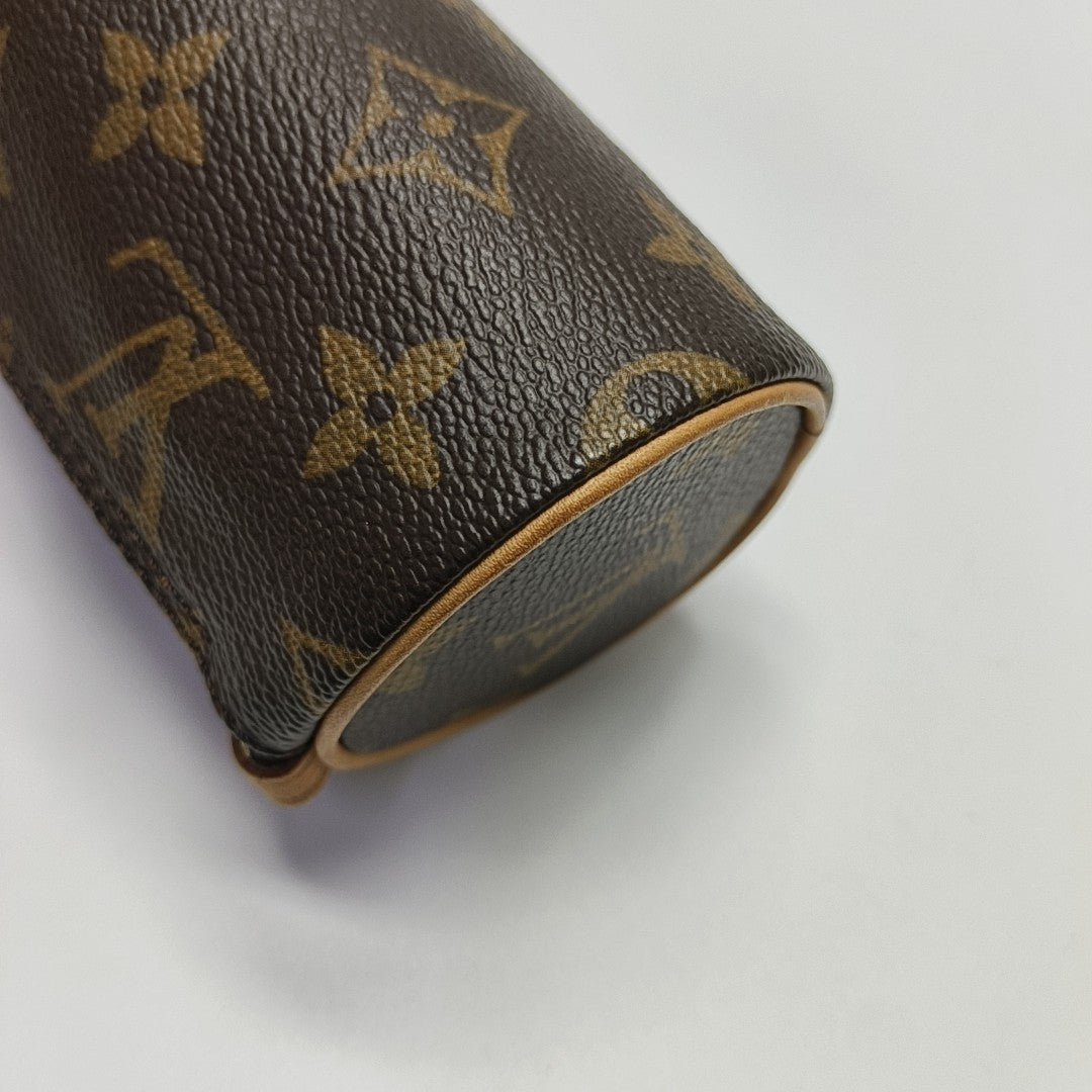 PAPILLON Mini Monogram Coated Canvas Brown