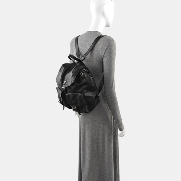 Calfskin Backpack Medium Black