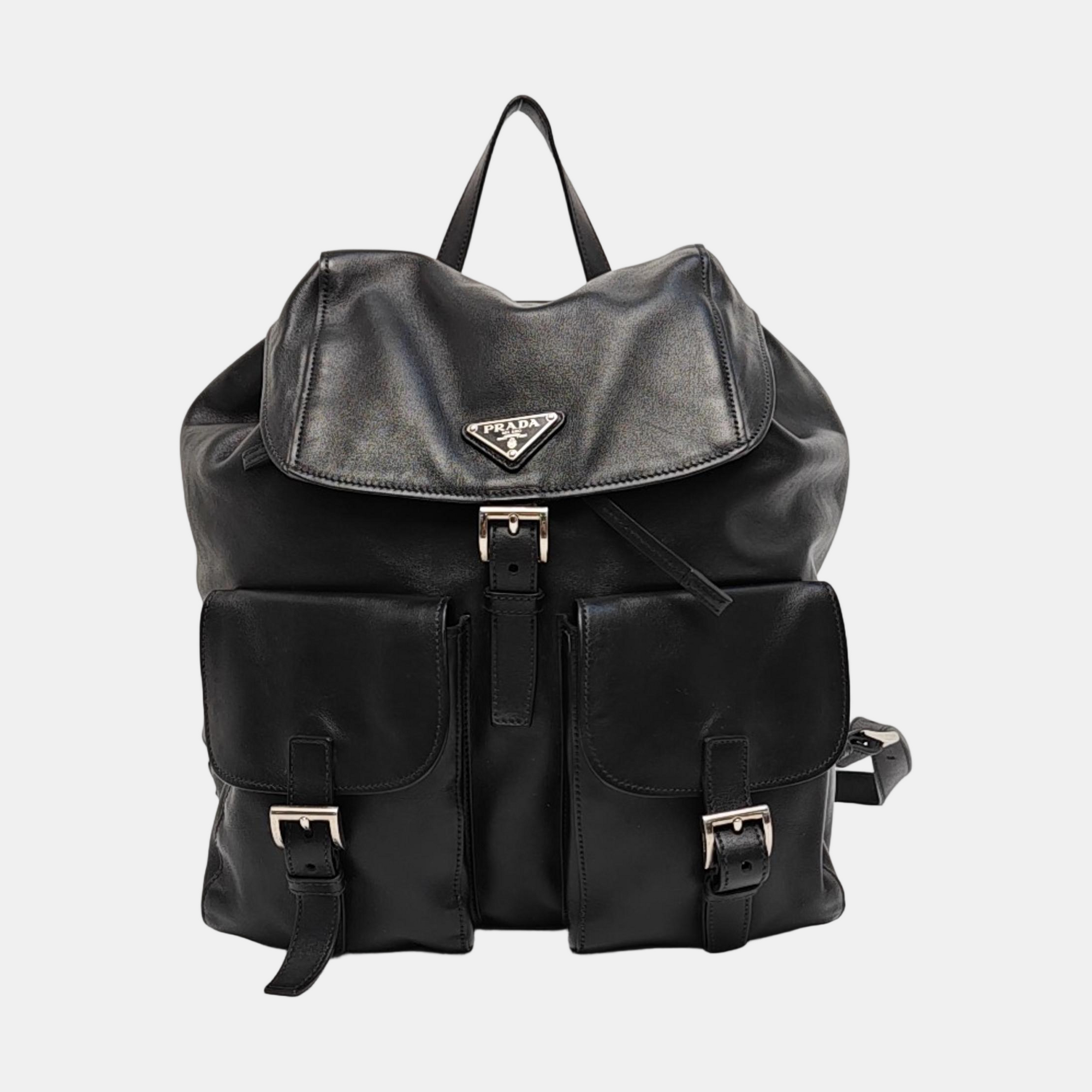 Calfskin Backpack Medium Black