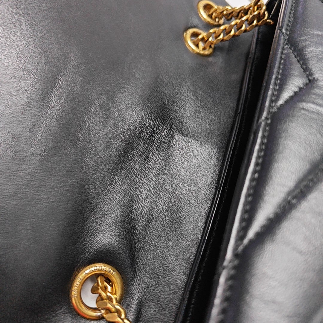 LOULOU Small Quilted Calfskin Black
