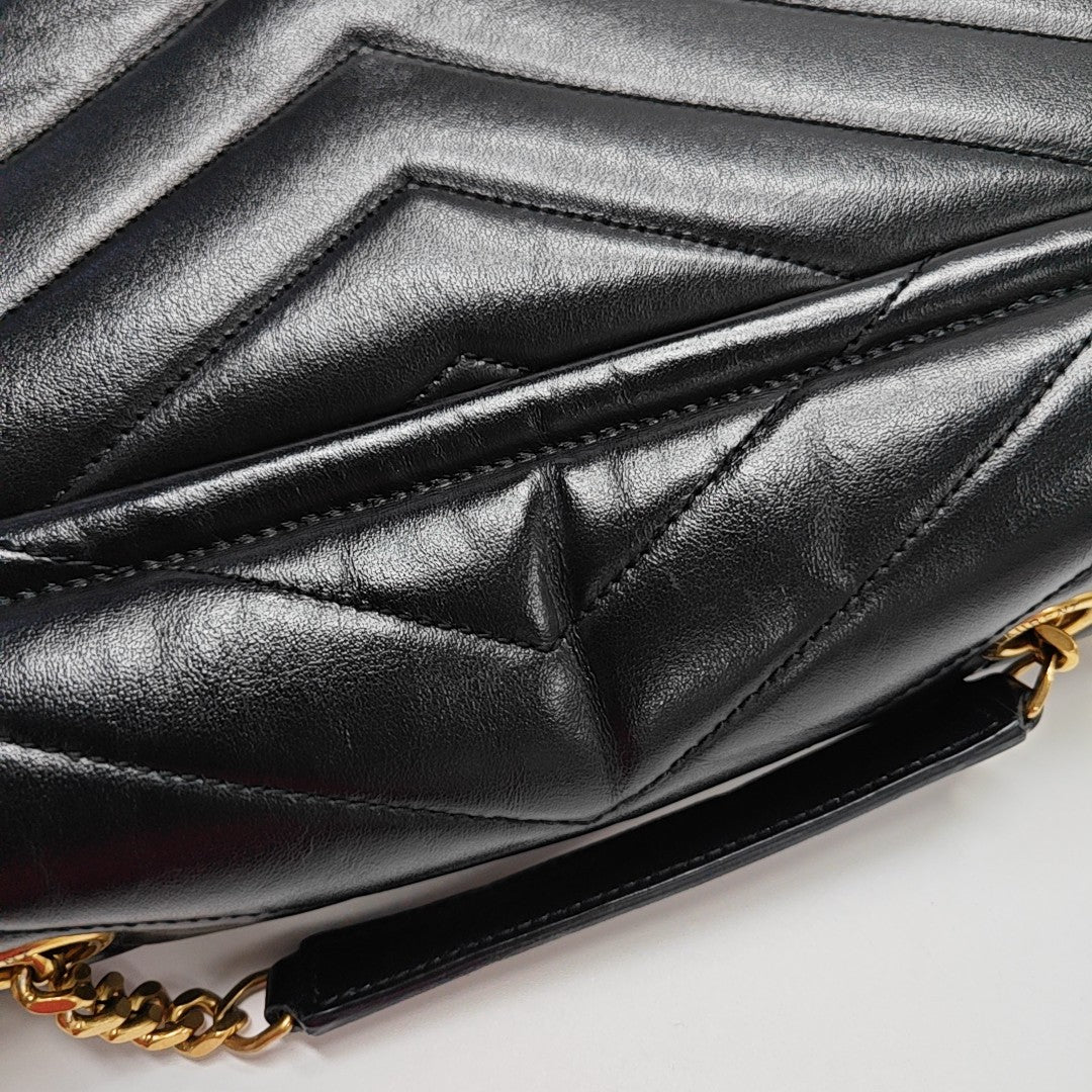 LOULOU Small Quilted Calfskin Black