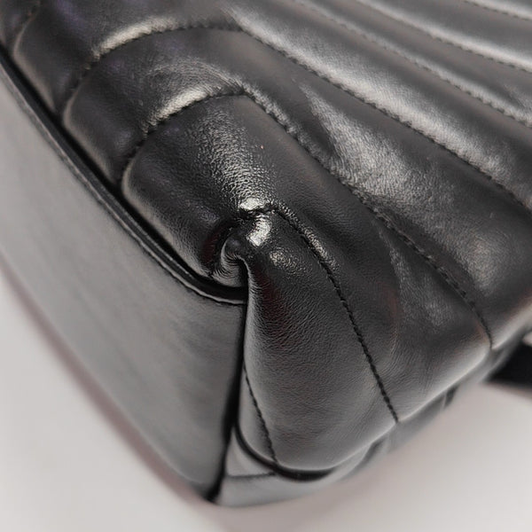 LOULOU Small Quilted Calfskin Black