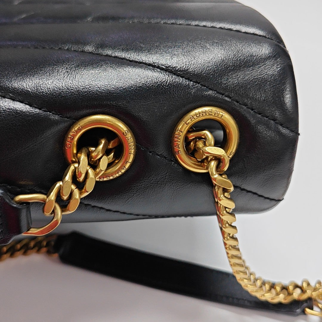 LOULOU Small Quilted Calfskin Black