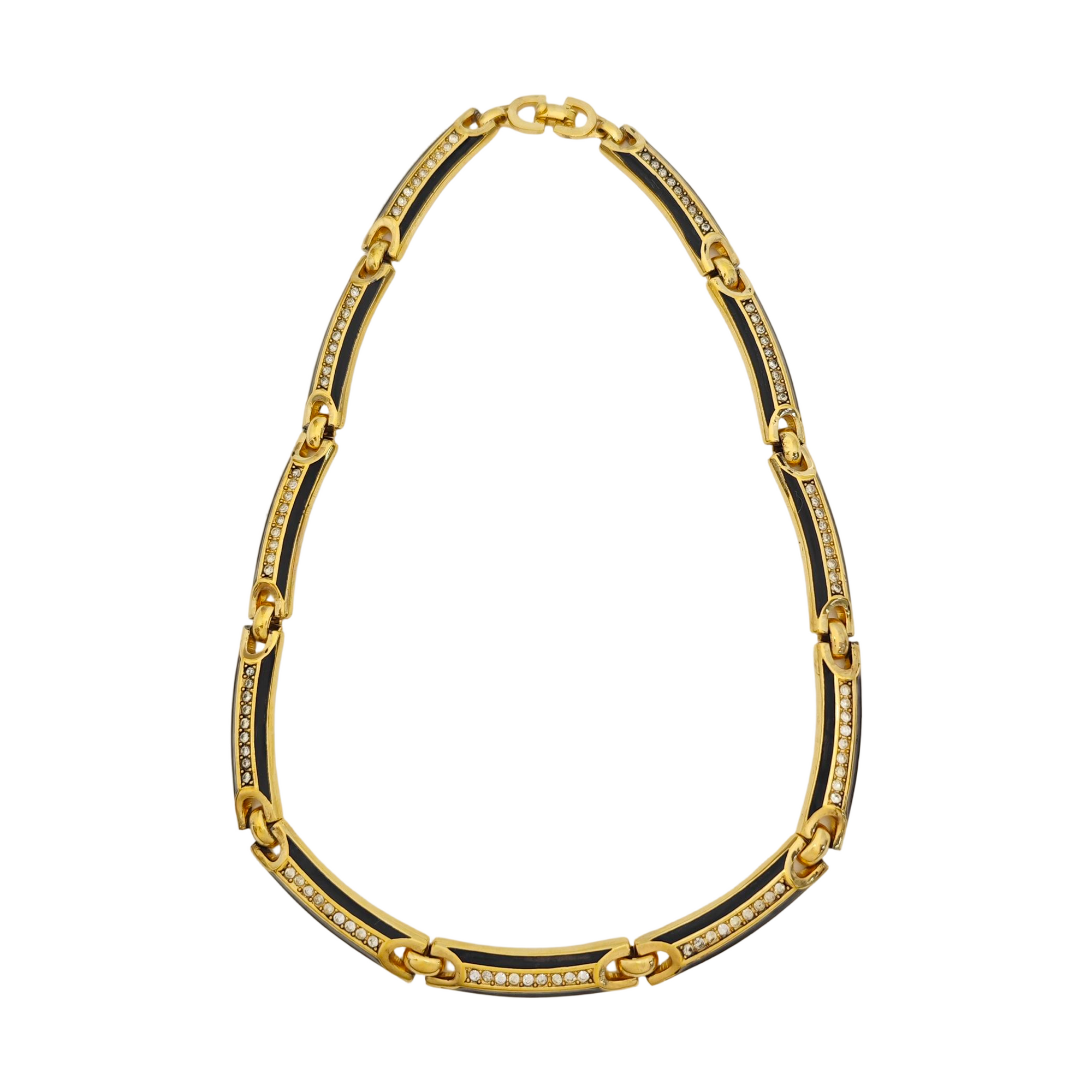 Authenticated pre-owned  Gold-tone Metal Synthetic Crystal Gold Necklace - Necklace at Looply