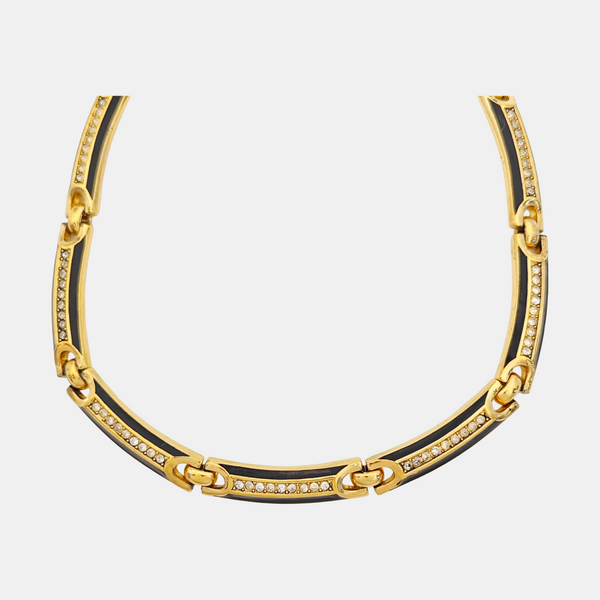 Authenticated pre-owned  Gold-tone Metal Synthetic Crystal Gold Necklace - Necklace at Looply