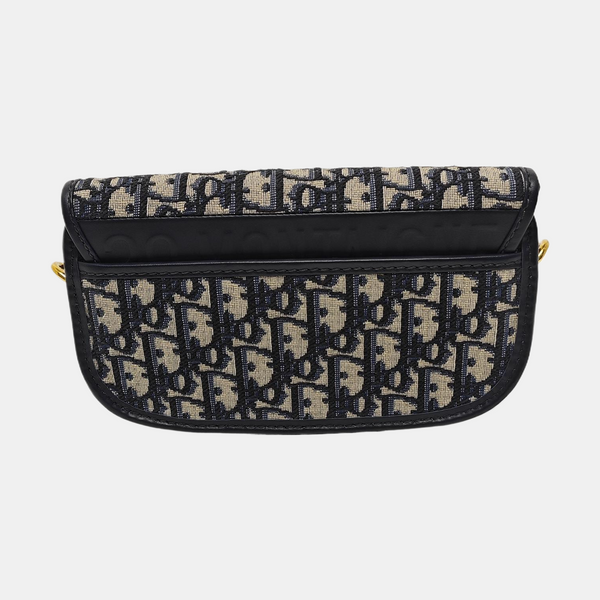 Bobby East-West Medium Oblique Canvas Blue