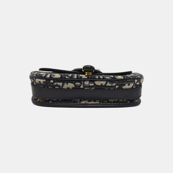 Bobby East-West Medium Oblique Canvas Blue