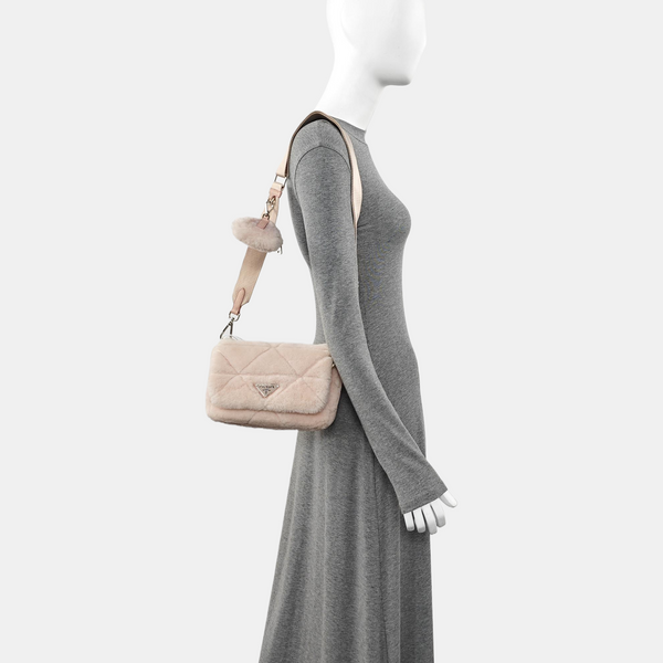 Fabric Shoulder Bag Pink