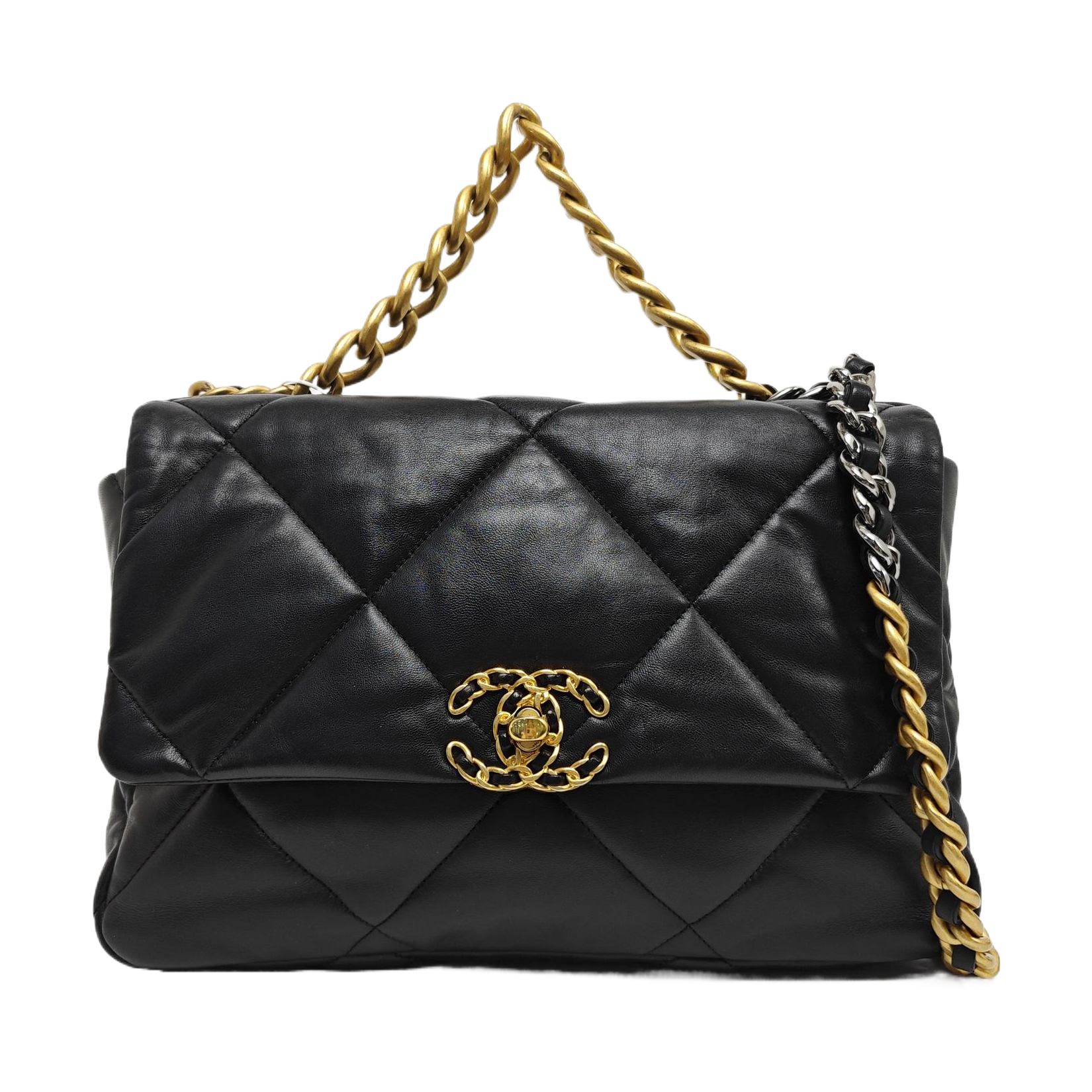 CHANEL 19 Small Quilted Lambskin Black