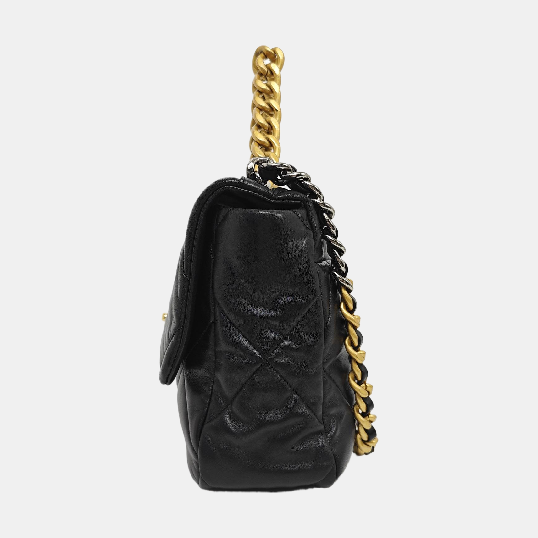 CHANEL 19 Small Quilted Lambskin Black