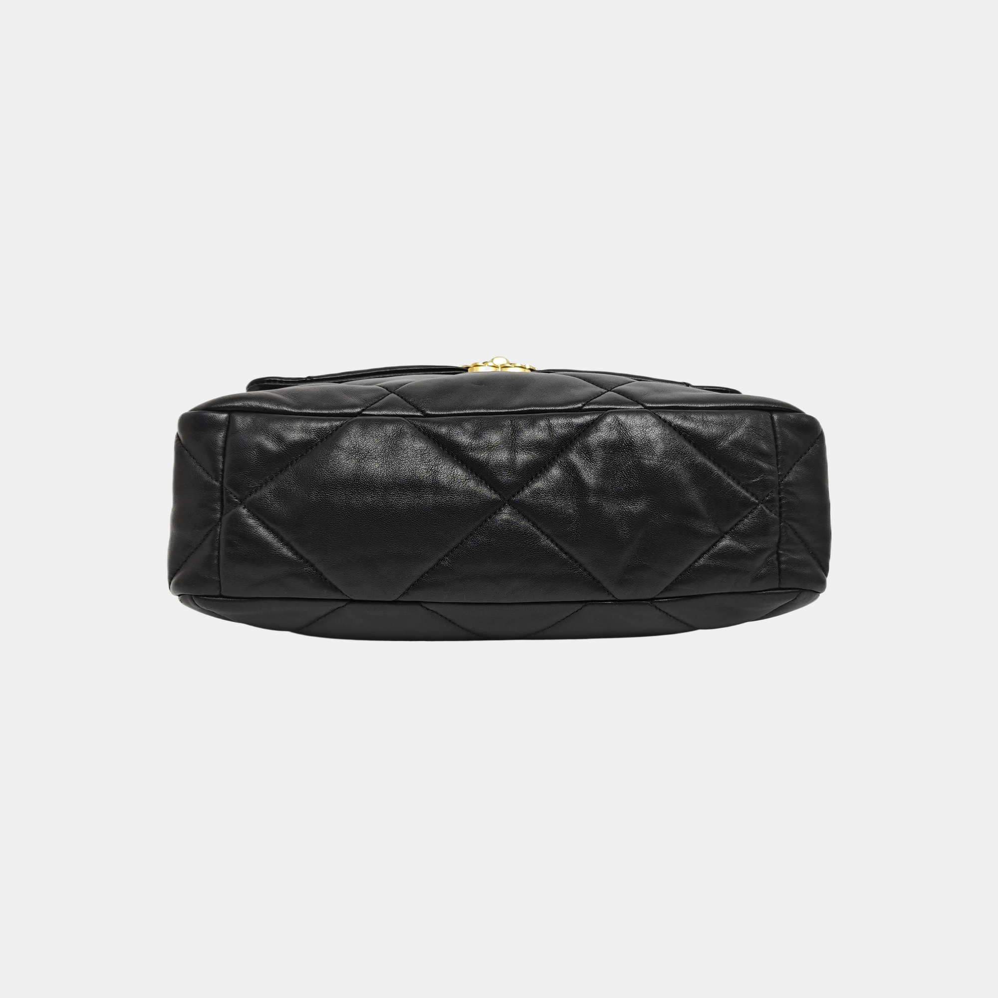 CHANEL 19 Small Quilted Lambskin Black