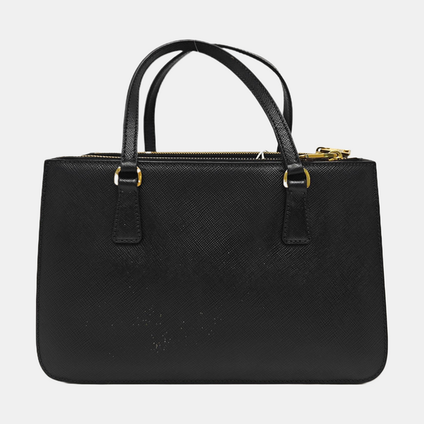 Galleria Small Saffiano Calfskin Black