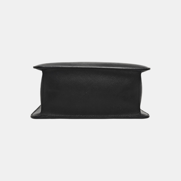 Galleria Small Saffiano Calfskin Black