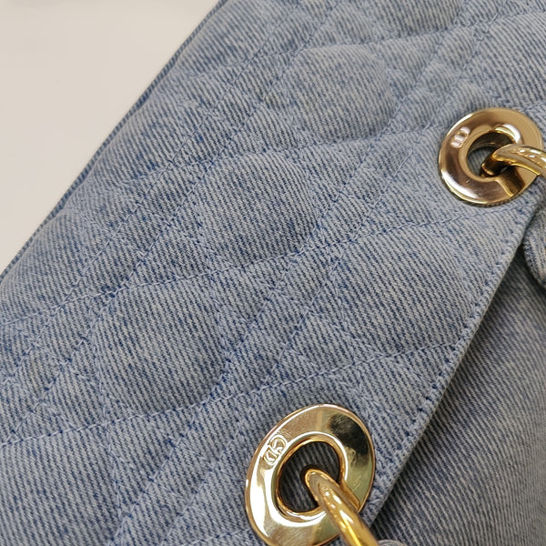 Lady D-Joy Small Cannage Denim Blue