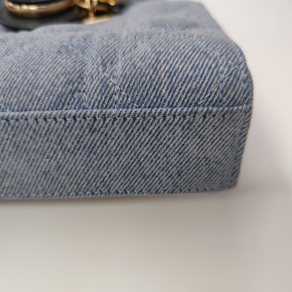 Lady D-Joy Small Cannage Denim Blue