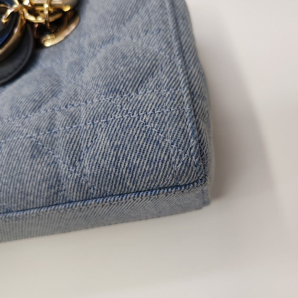 Lady D-Joy Small Cannage Denim Blue