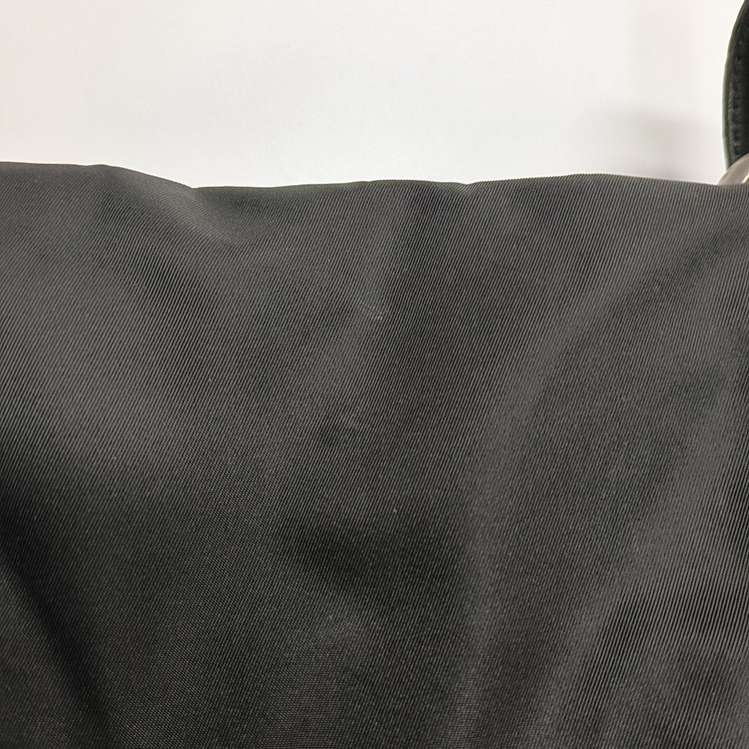 Nylon Top Handle Bag Black