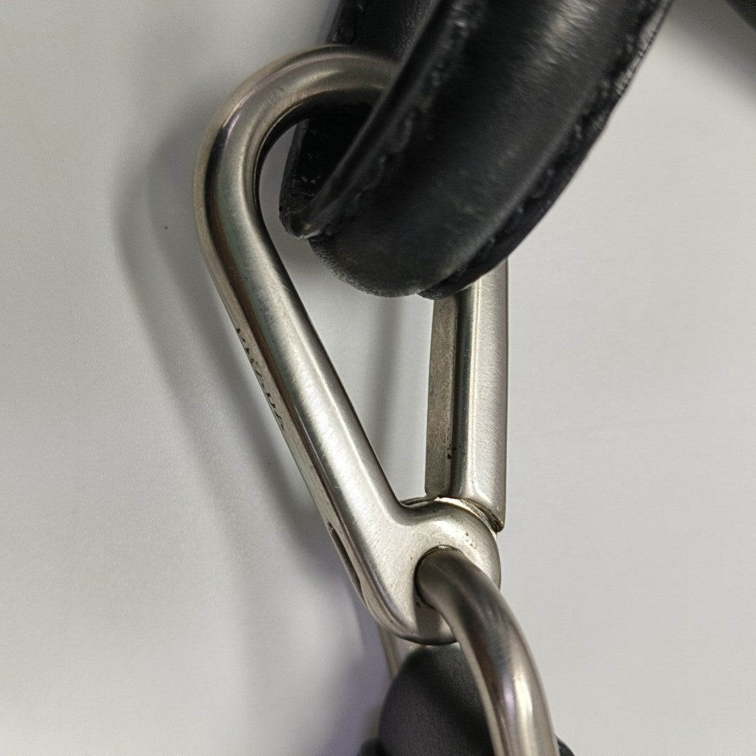 Nylon Top Handle Bag Black