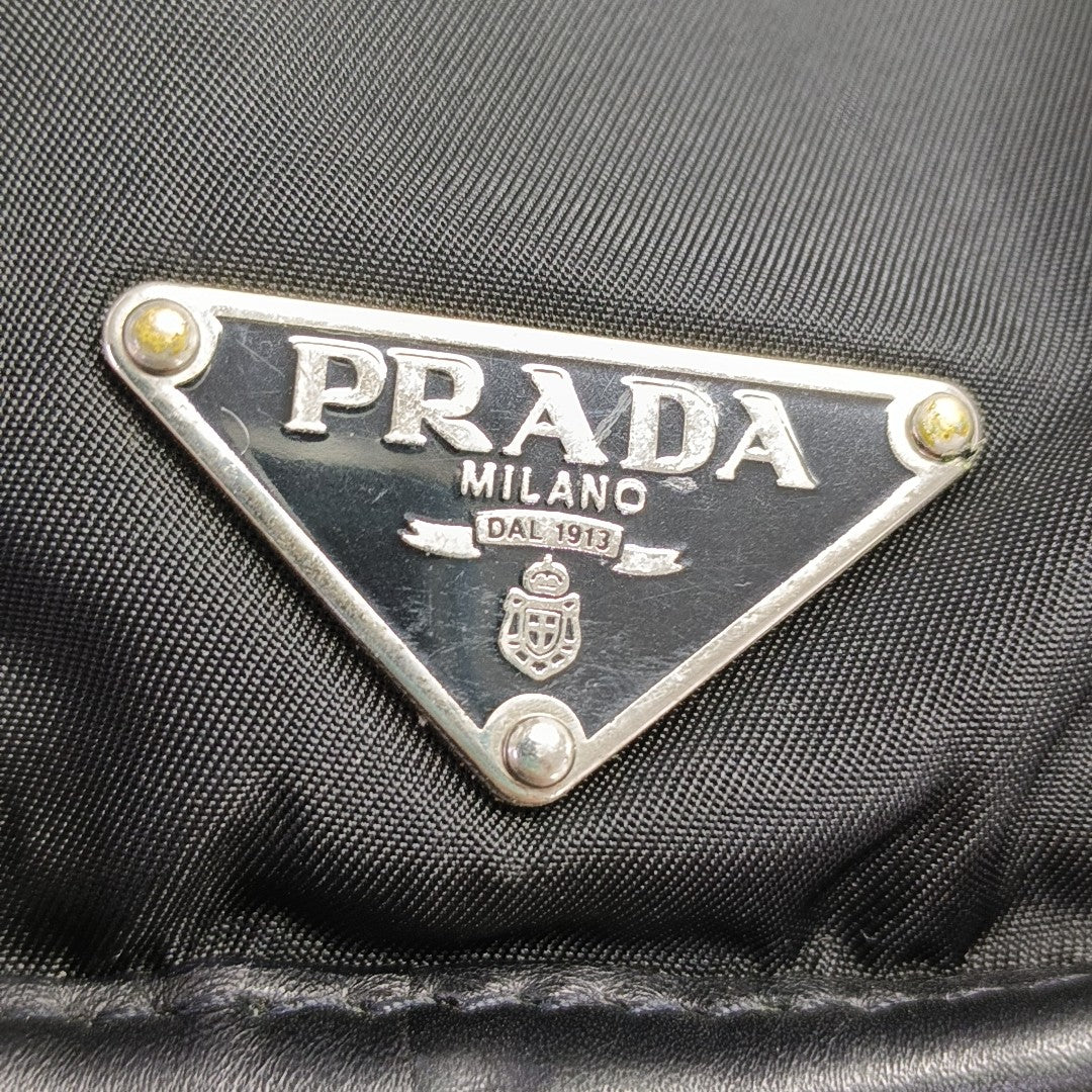 Nylon Top Handle Bag Black