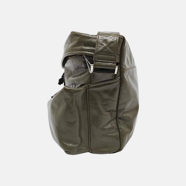 Leather Shoulder Bag Green