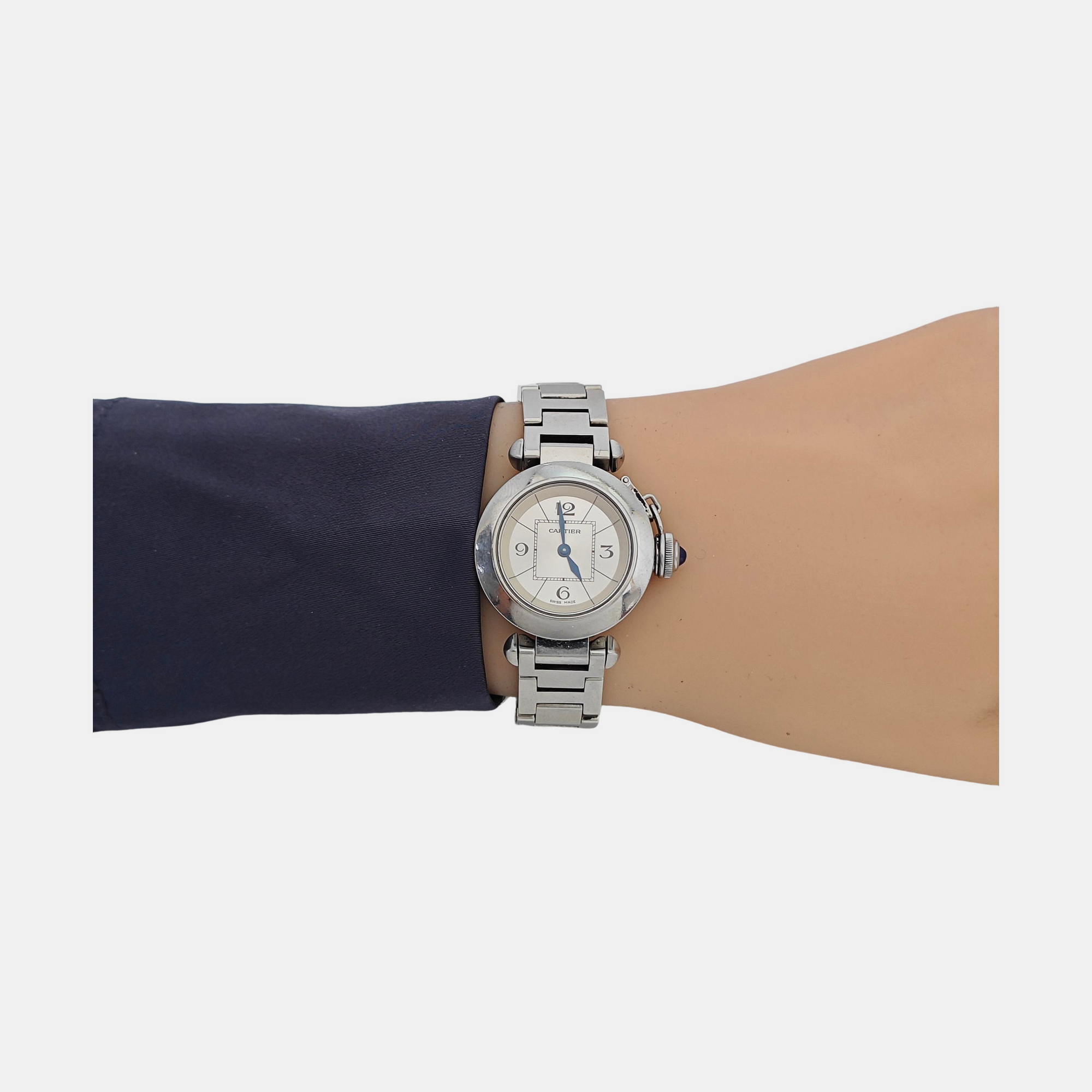 PASHA DE CARTIER 27mm Silver Quartz Watch
