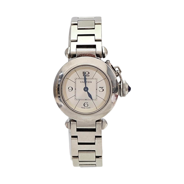 PASHA DE CARTIER 27mm Silver Quartz Watch