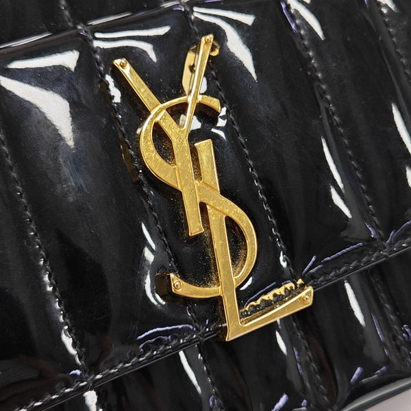 VICKY Quilted Patent Leather Black
