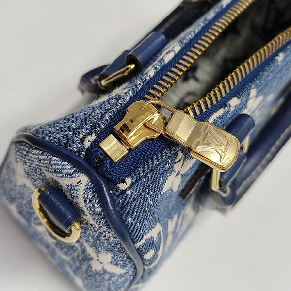 SPEEDY Nano Monogram Denim Blue