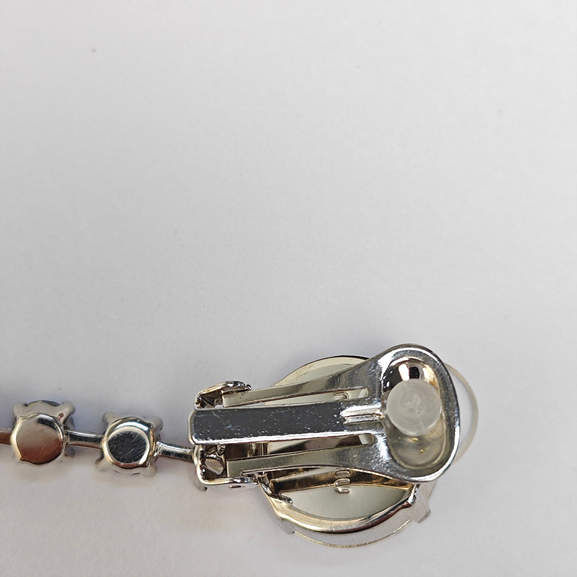 Silver-tone Metal Synthetic Crystal Silver Earring