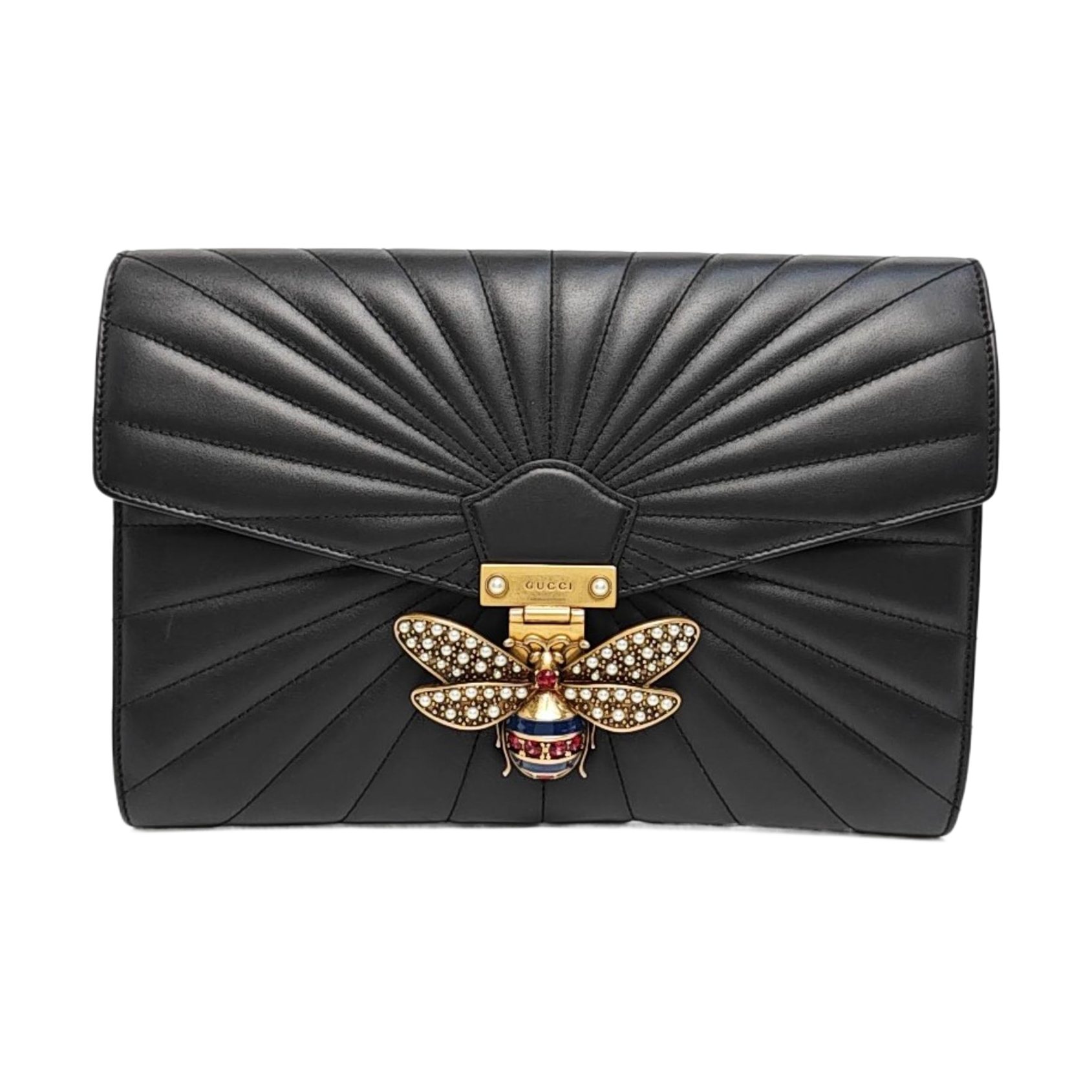 Queen Margaret Quilted Calfskin Black