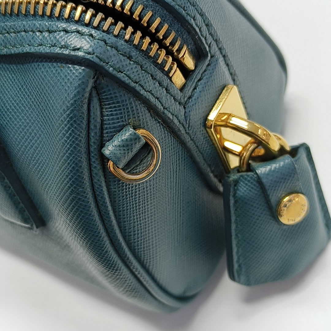 Saffiano Calfskin Shoulder Bag Green